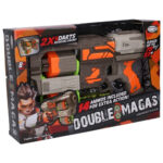 تفنگ اسباب بازی تیر فومی پرتابی مدل Double Magas کد FJ9008