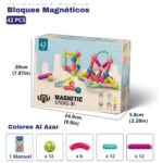 اسباب بازی مگنت میله و مهره مغناطیسی ۴۲ قطعه مدل Magnetic Sticks