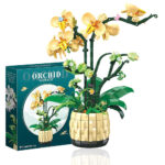 لگو گل ارکیده با گلدان مدل Orchid Grace کد 9067، تعداد 978 قطعه، ارتفاع ساخته شده 35 سانتیمتر