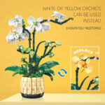 لگو گل ارکیده با گلدان مدل Orchid Grace کد 9067، تعداد 978 قطعه، ارتفاع ساخته شده 35 سانتیمتر